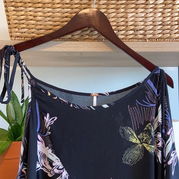 Free People Clear Skies Tie Cold Shoulder Tunic or Dress, M - Picture 8 of 16